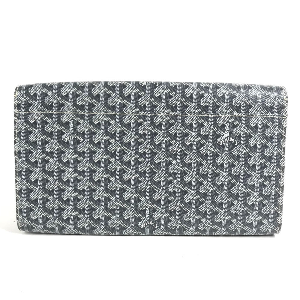 GOYARD Monte Carlo Bag, Flap Handbag, Pouch, Clutch Leather, Men's/Women's, Gray, Like New — Like New