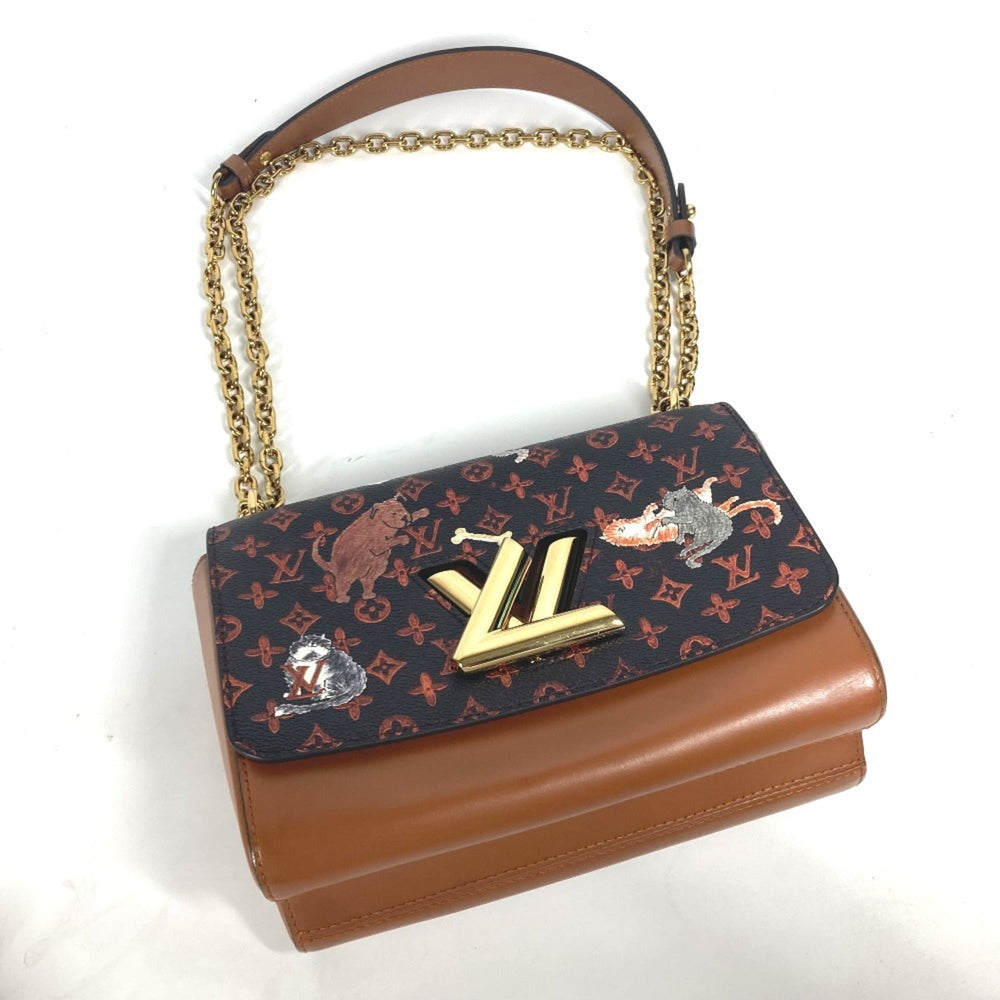 LOUIS VUITTON M44408 Monogram Catgram Cat Sack Twist MM Chain Bag W Shoulder Canvas Women's Brown G-240825-13 — Like New