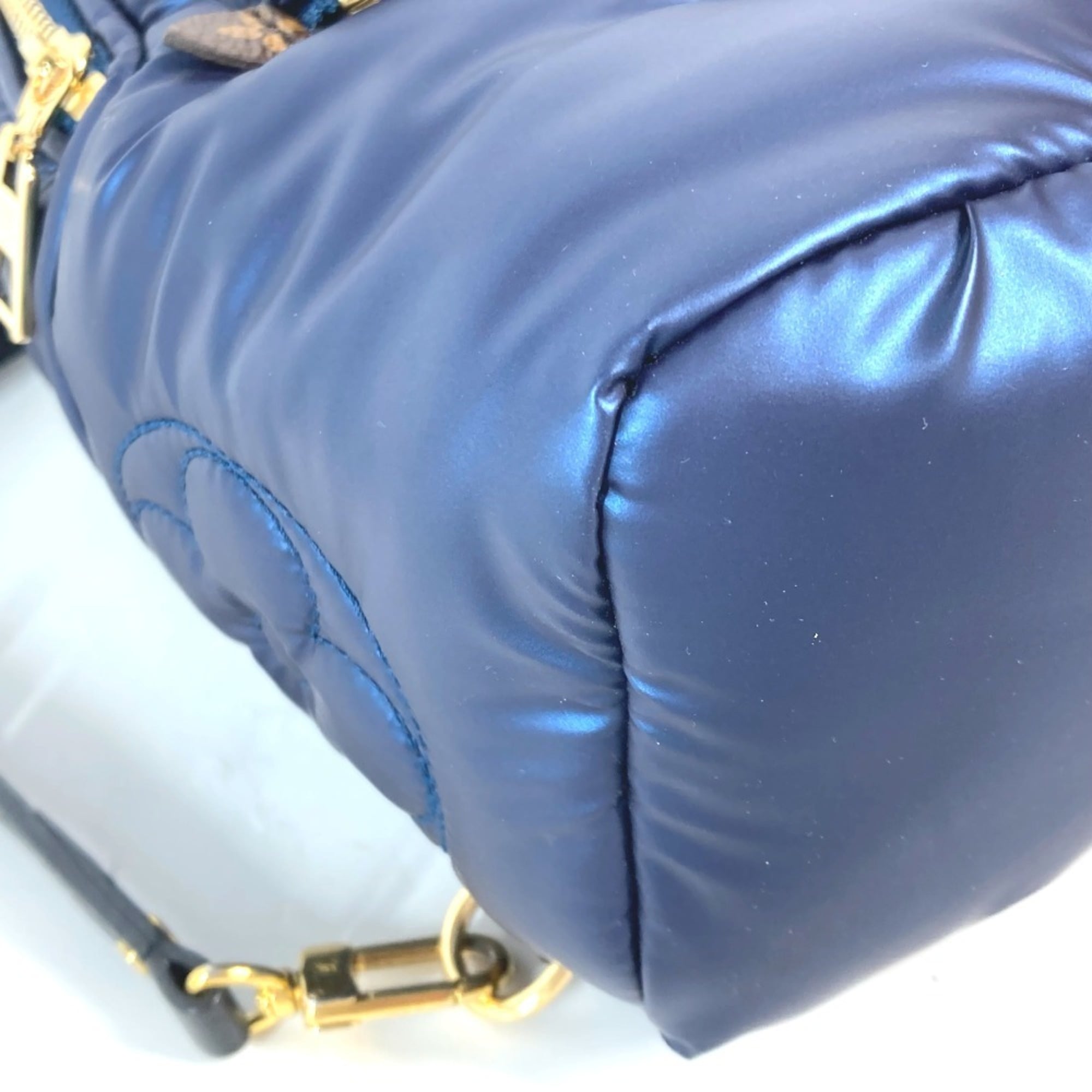 LOUIS VUITTON M21060 Monogram Palm Springs Backpack MINI Rucksack Nylon Canvas Women's Navy MO-240630-15 — Like New