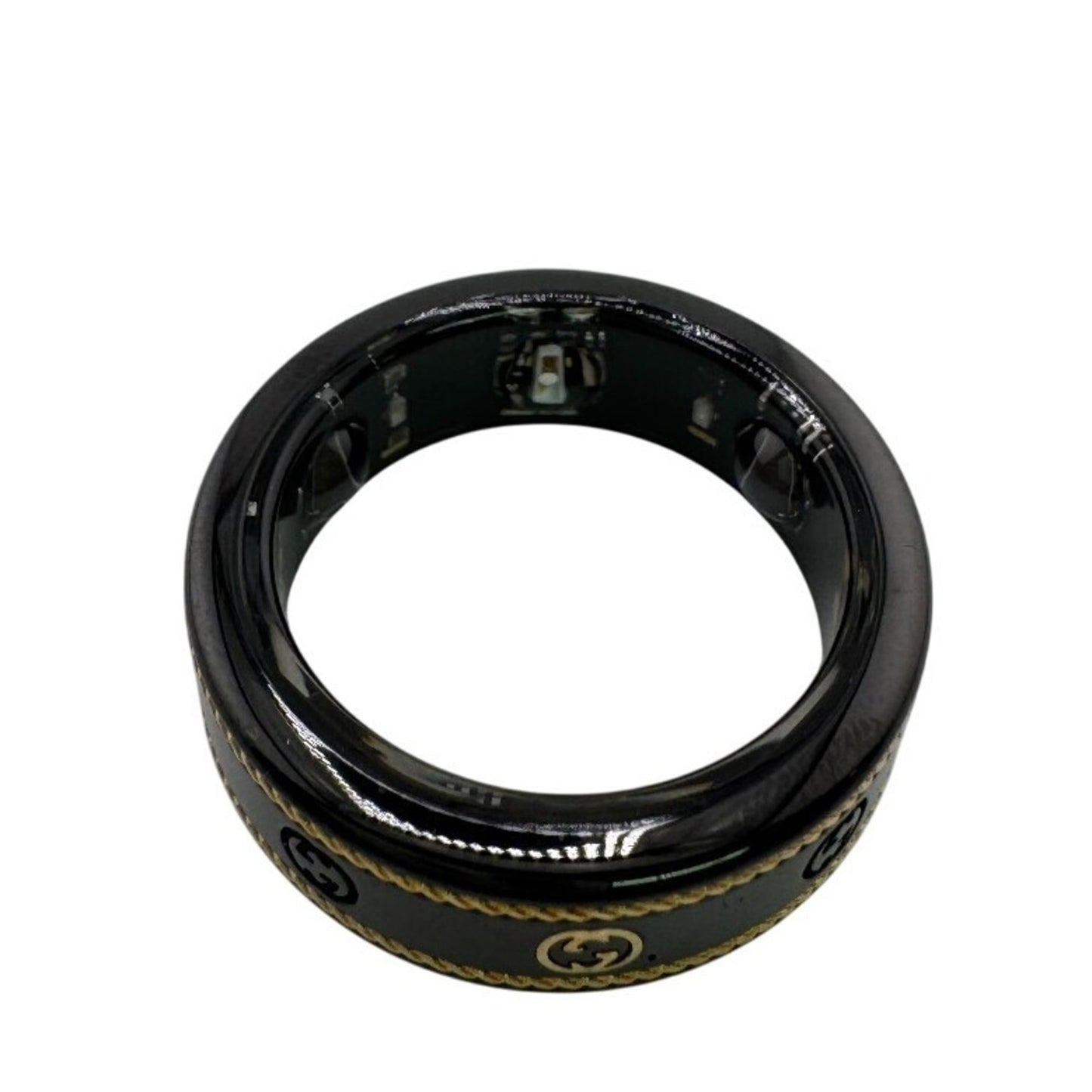 GUCCI Aura Ring, a Gucci x collaboration ring, smart ring with an Interlocking G design, black, unisex.