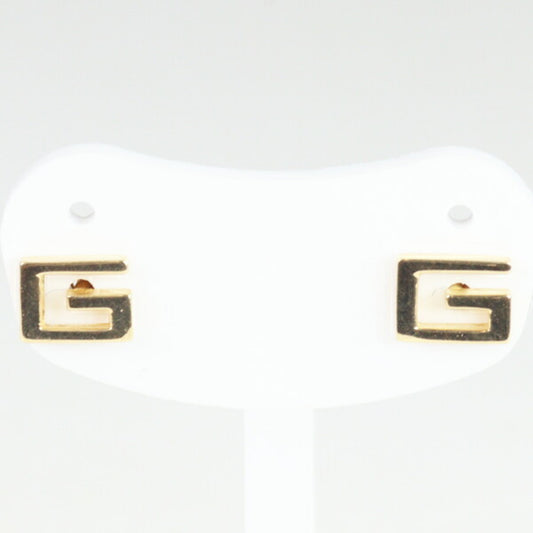 Gucci G earrings 18KYG yellow gold 750YG square stud