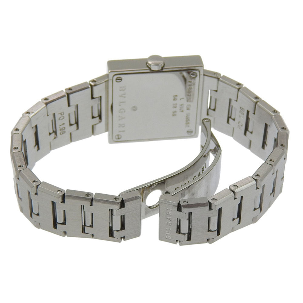 Bulgari BVLGARI Quadlard Watch SQ22SS Stainless Steel Black Quartz Analog Dial Women's — Very Good