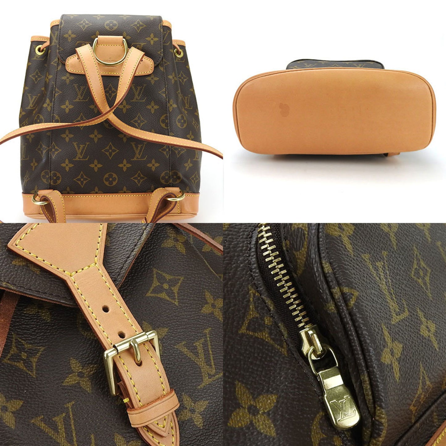 Louis Vuitton Bag Pack Rucksack Montsouris MM M51136 Monogram Leather Women's LV LOUIS VUITTON Back bag