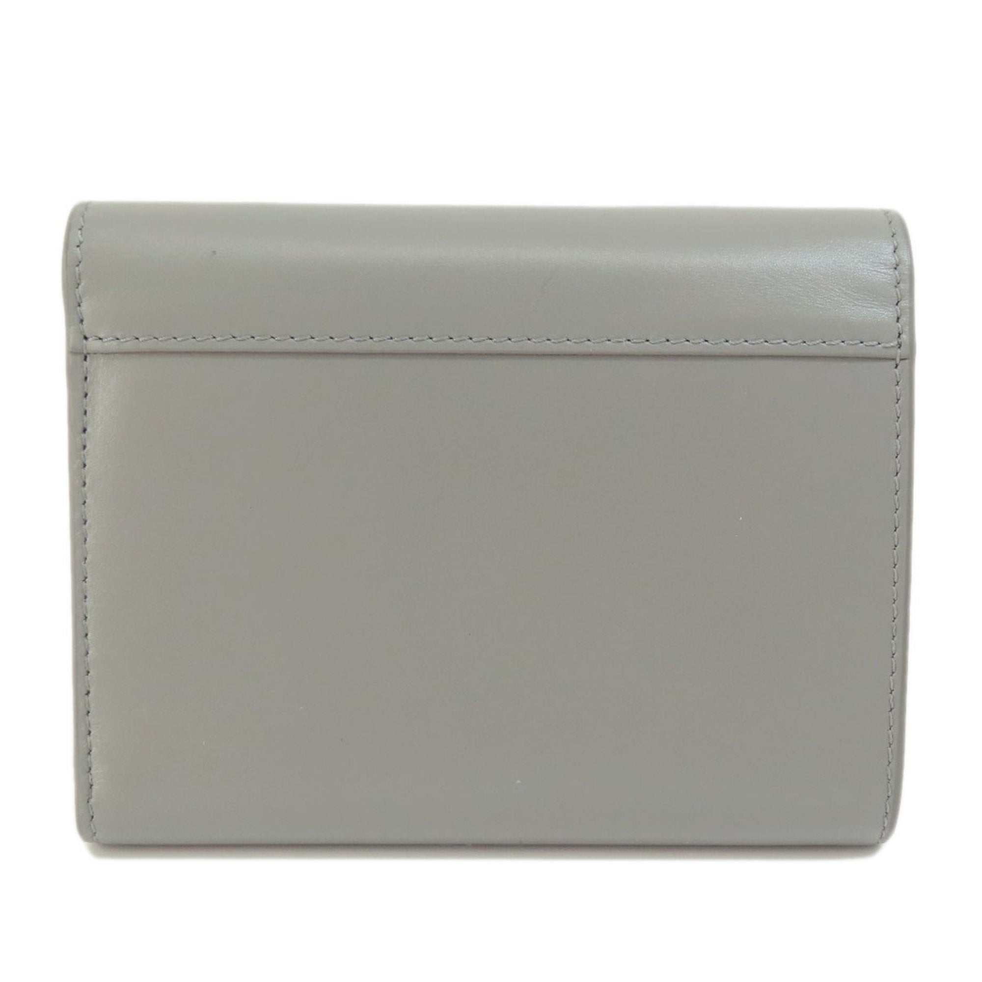 CELINE C Hardware Bifold Wallet Leather Women's
