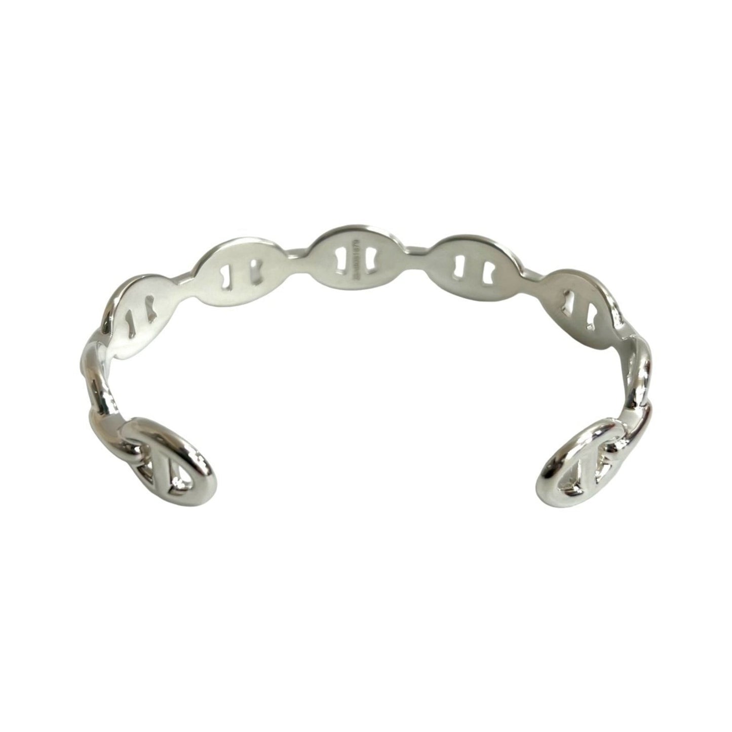 HERMES Enchaine Bangle Bracelet in Silver 925 (32192)