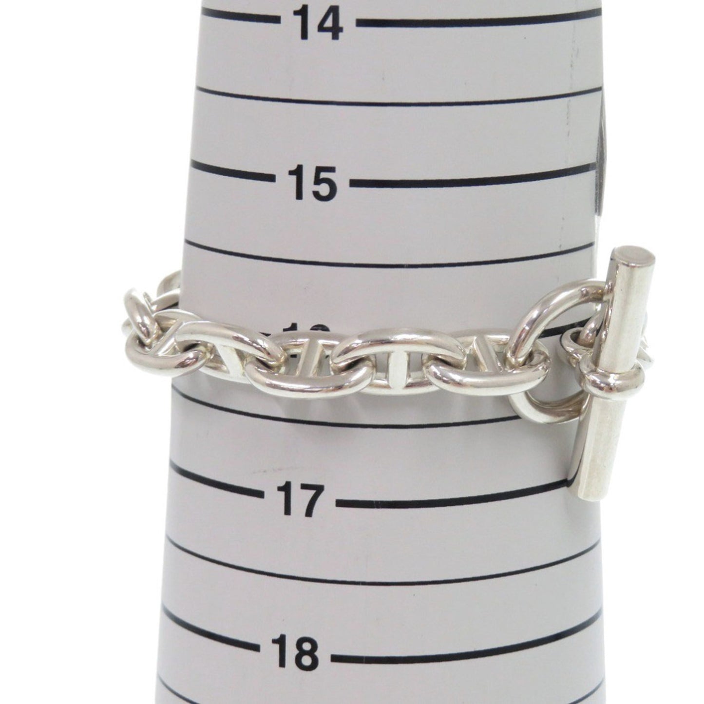 Hermes Chaine d'Ancre MM 15-link Sterling Silver Bracelet 0502 HERMES