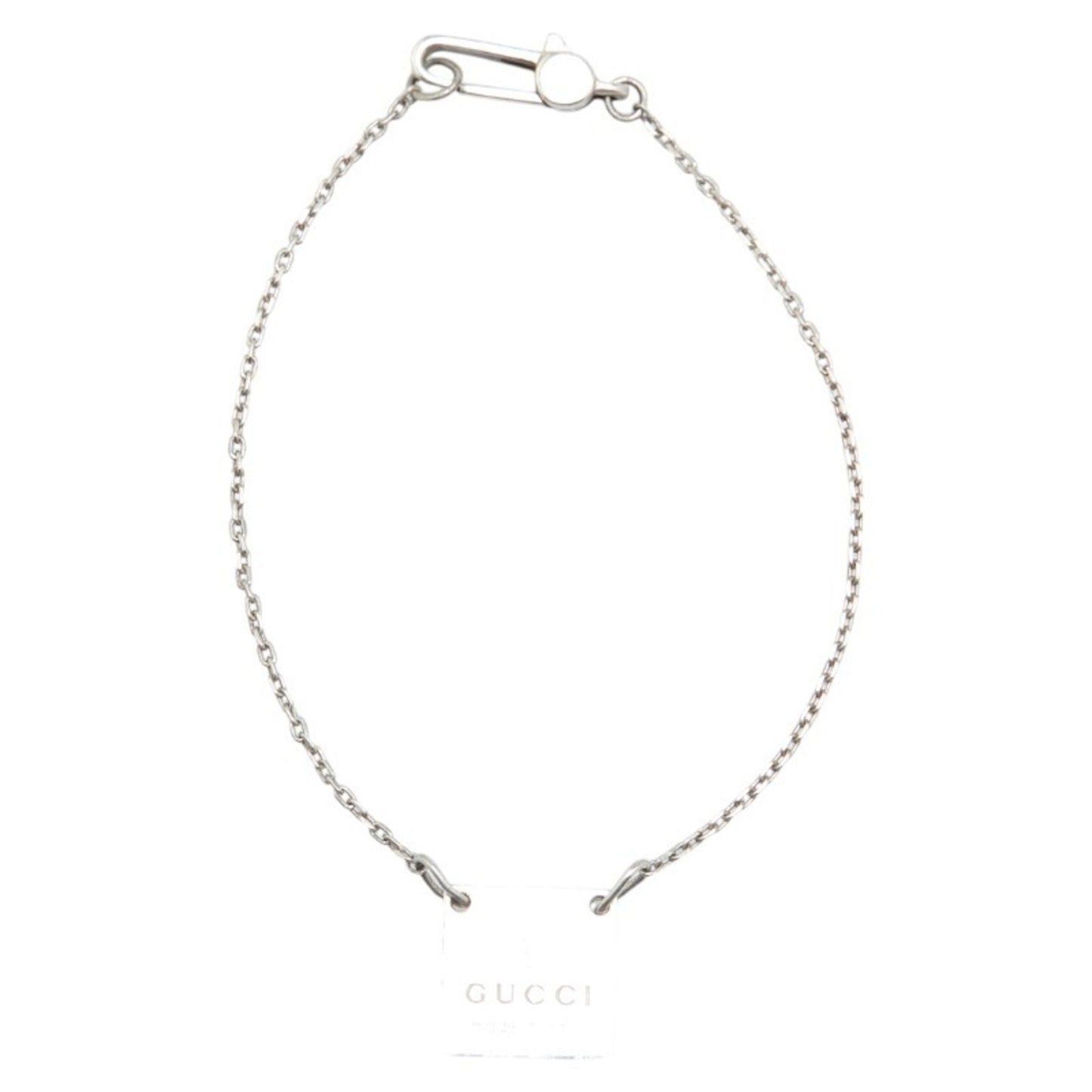 Gucci Logo Square Plate Bracelet #18 SV925 Silver Women's GUCCI
