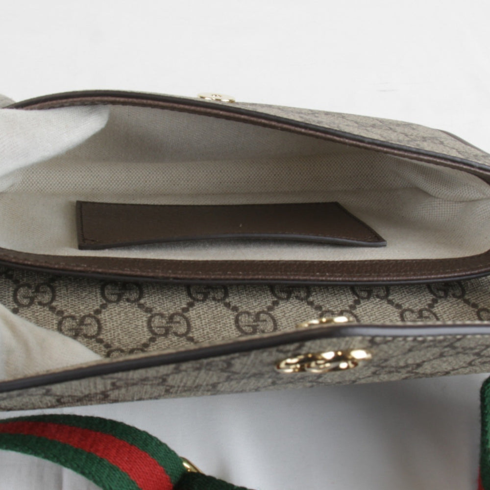 GUCCI Mini 764961・486628 Shoulder Bag GG Supreme Canvas Brown Women's — Like New