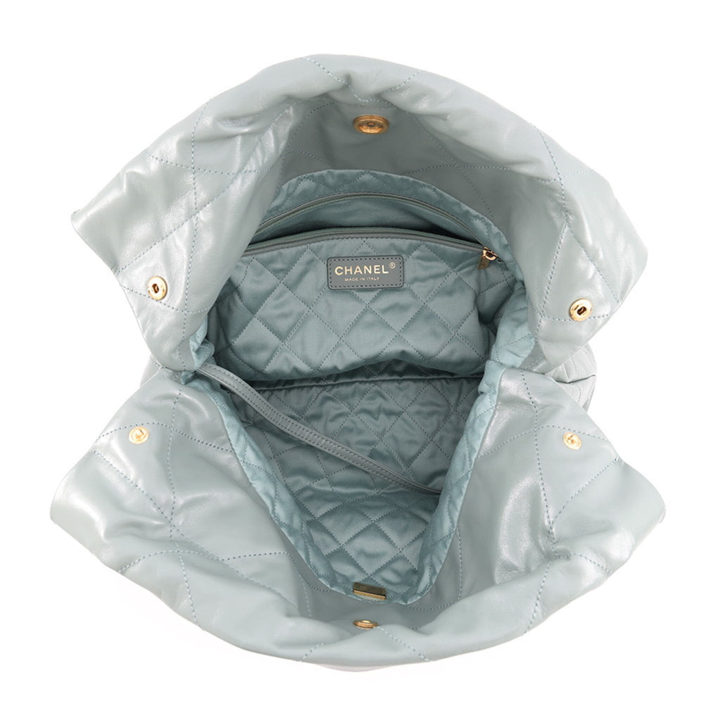 Chanel handbag CHANEL 22 Matelassé Small Shiny Calf Leather AS3260 for women — Like New