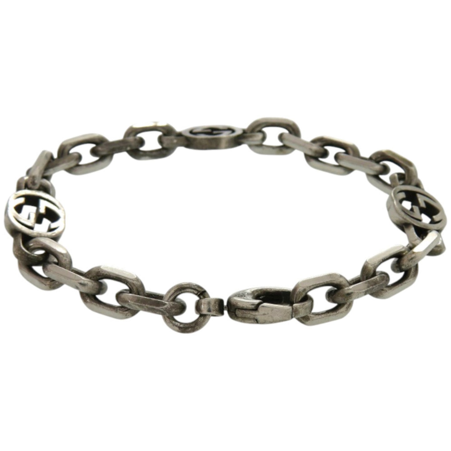 Gucci Interlocking Chain Bracelet in 925 Sterling Silver (1081)