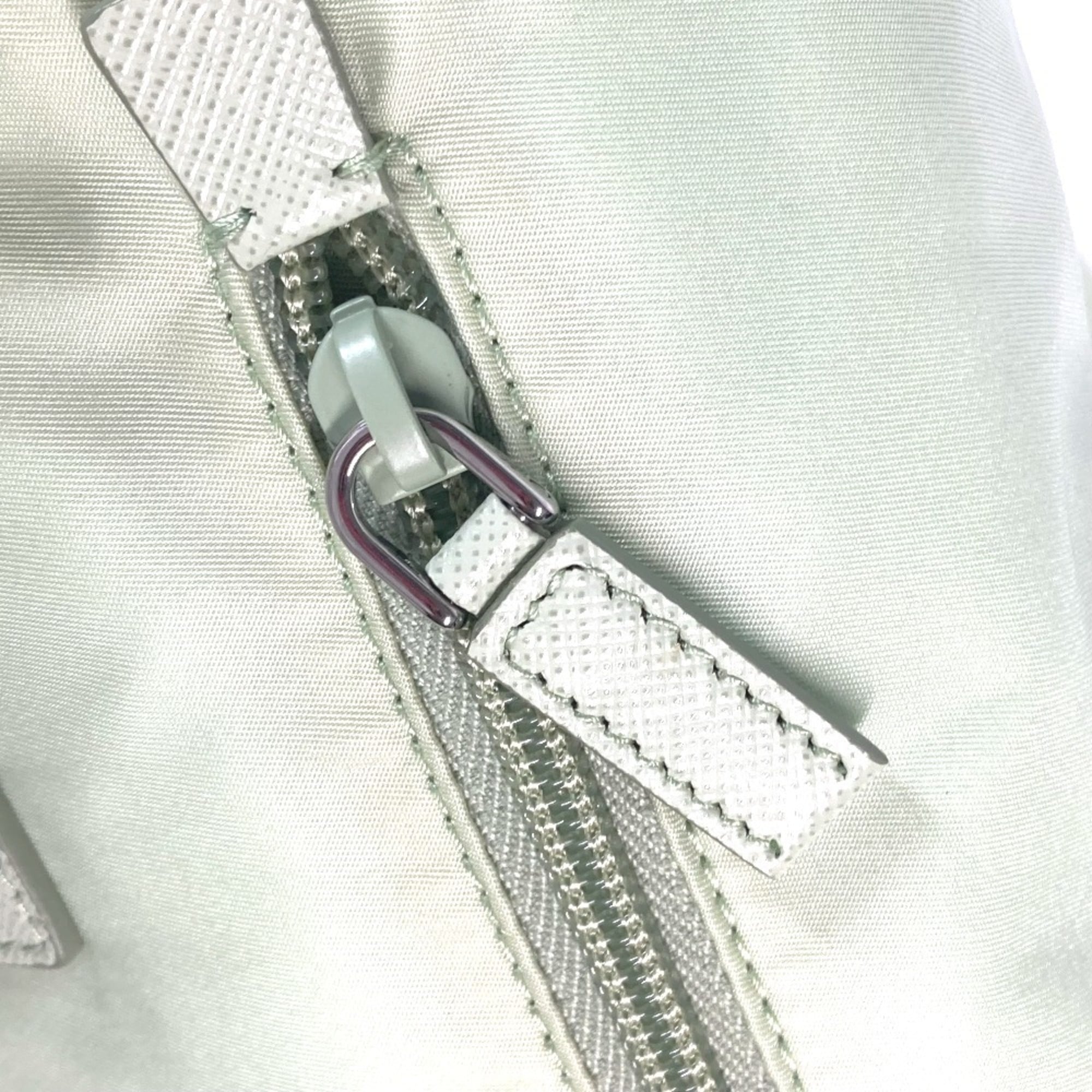 PRADA 1BD953 Triangle Plate Re-Nylon Shoulder Bag Nylon Women's ACQUA Aqua Green E-240920-15 — Like New