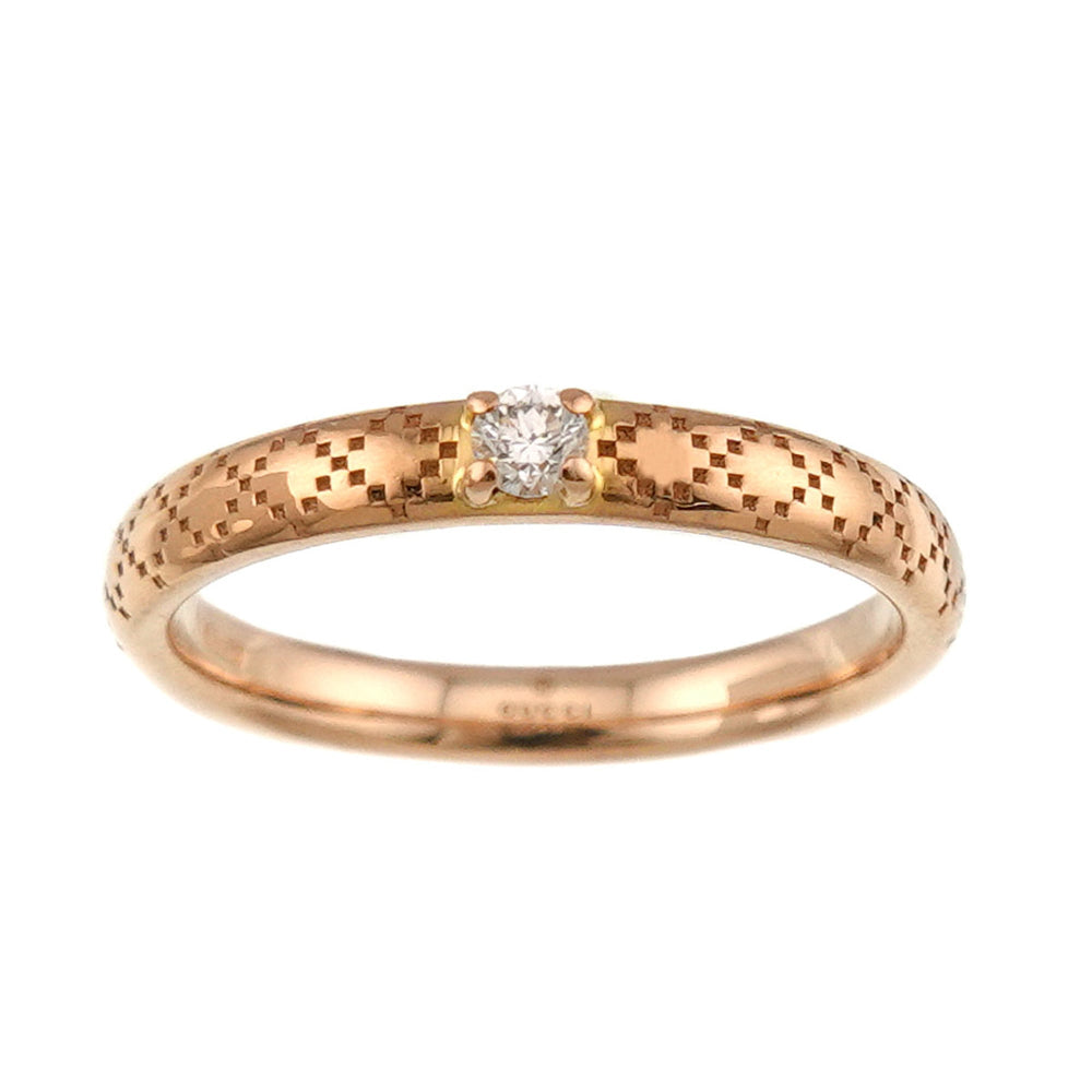 Gucci Diamantissima #8 Diamond Ring, 18K PG Pink Gold 750 — Like New
