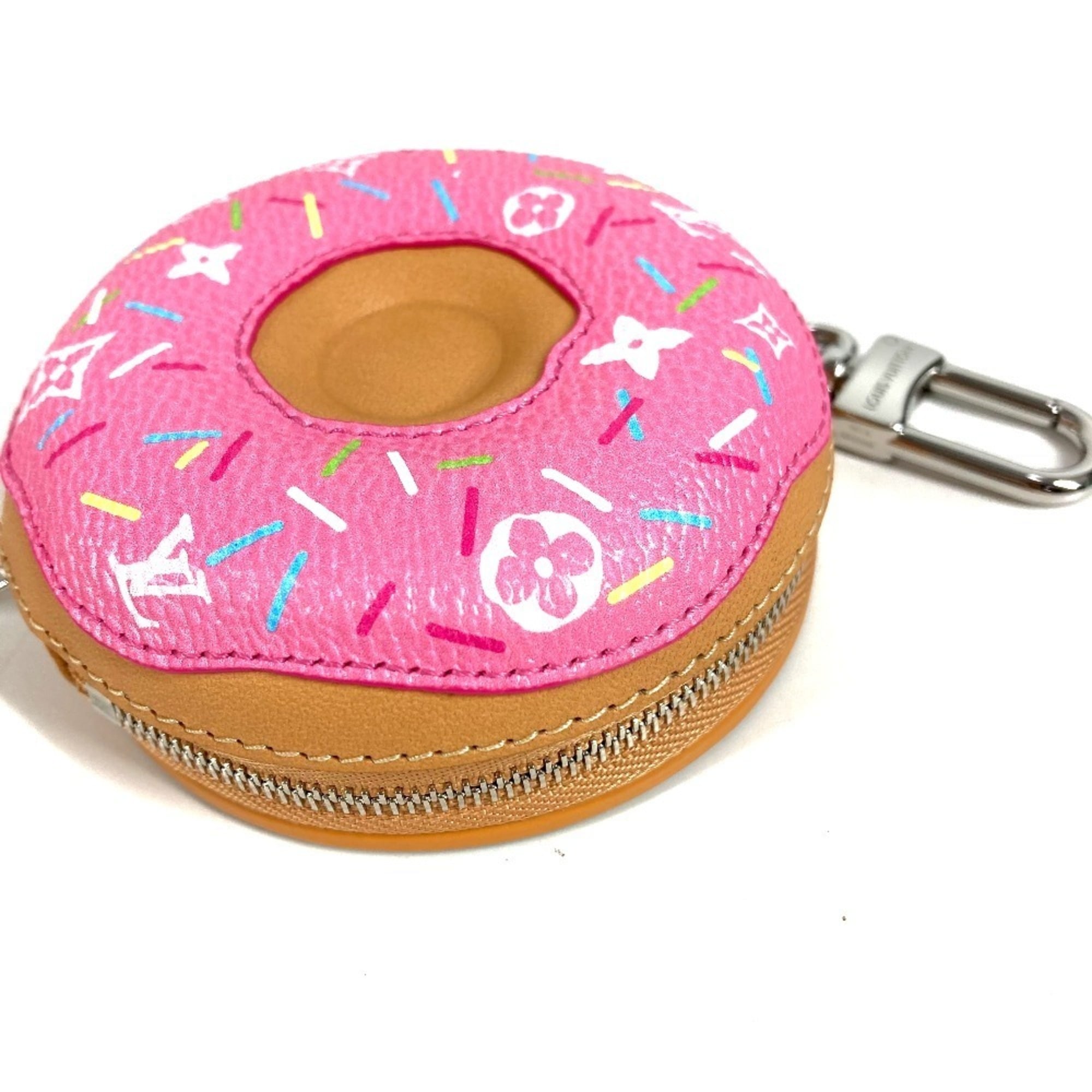 LOUIS VUITTON M02549 Monogram Donut Bag Charm - LV Charm, Keychain Leather Canvas, Men's/Women's, Pink, Like New — Like New