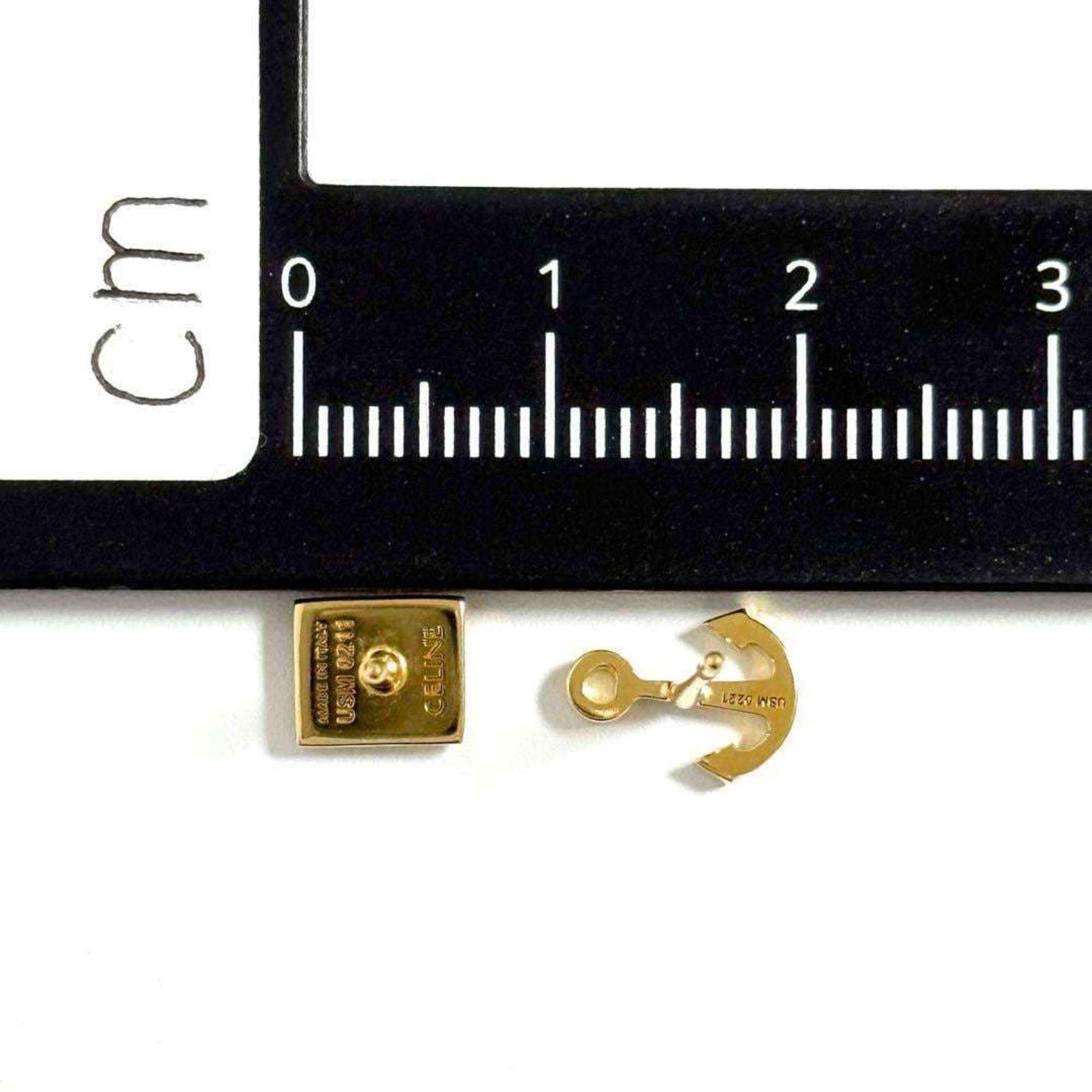 Celine Women's Asymmetrical Earrings C Logo Anchor — Like New