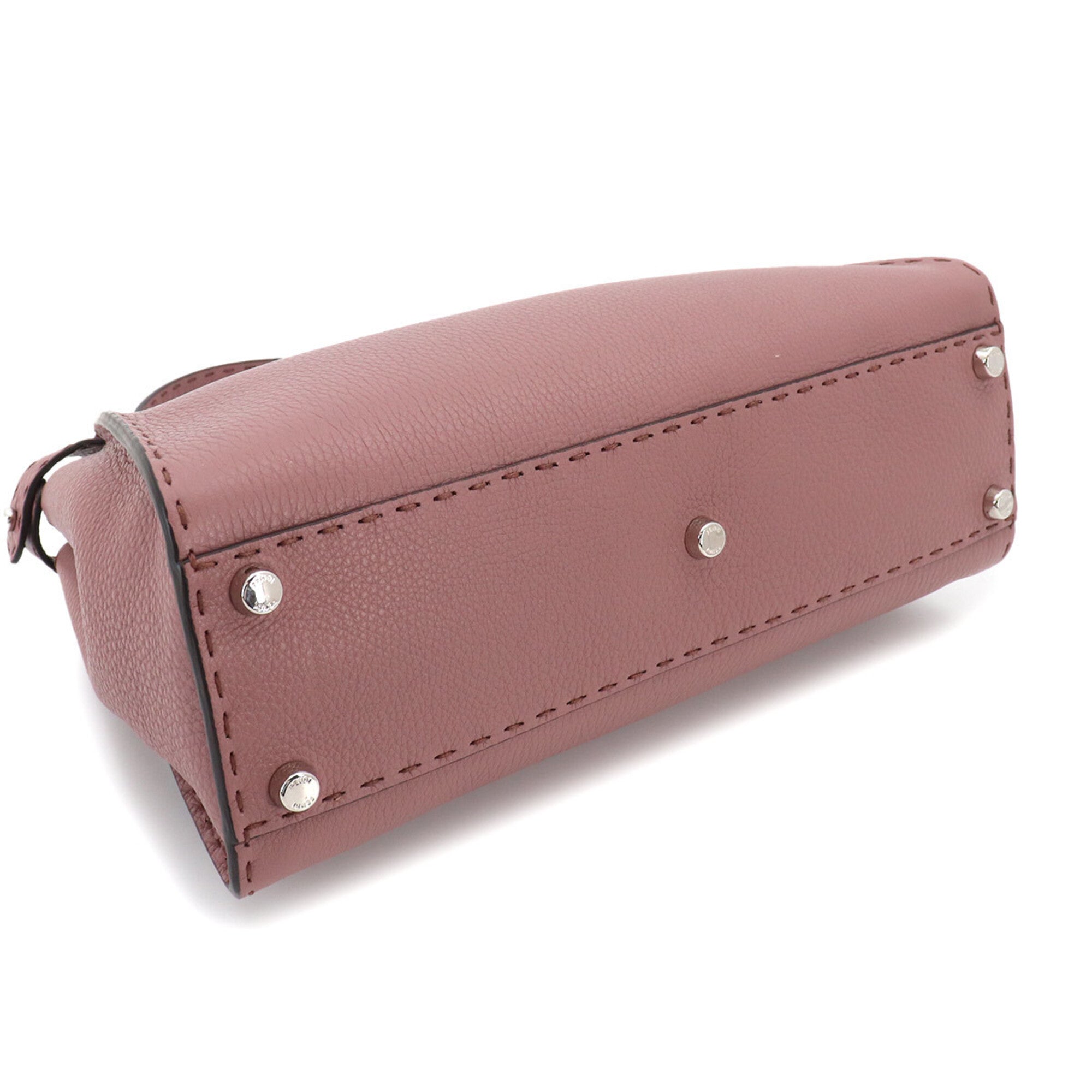 Fendi Selleria Peekaboo Regular 2-way Hand/Shoulder Handbag, Leather, Pink, 8BN290 — New - Store Return