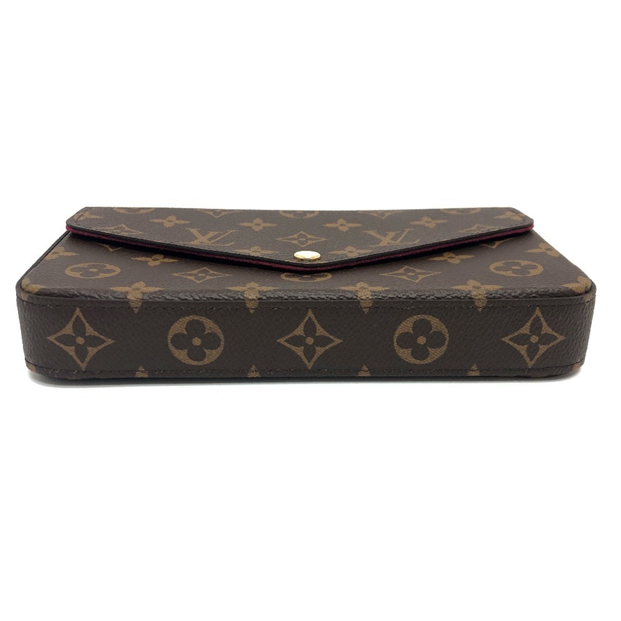 LOUIS VUITTON M81896 Pochette Felicie Shoulder Bag Monogram Canvas Women's Brown — New - Store Return