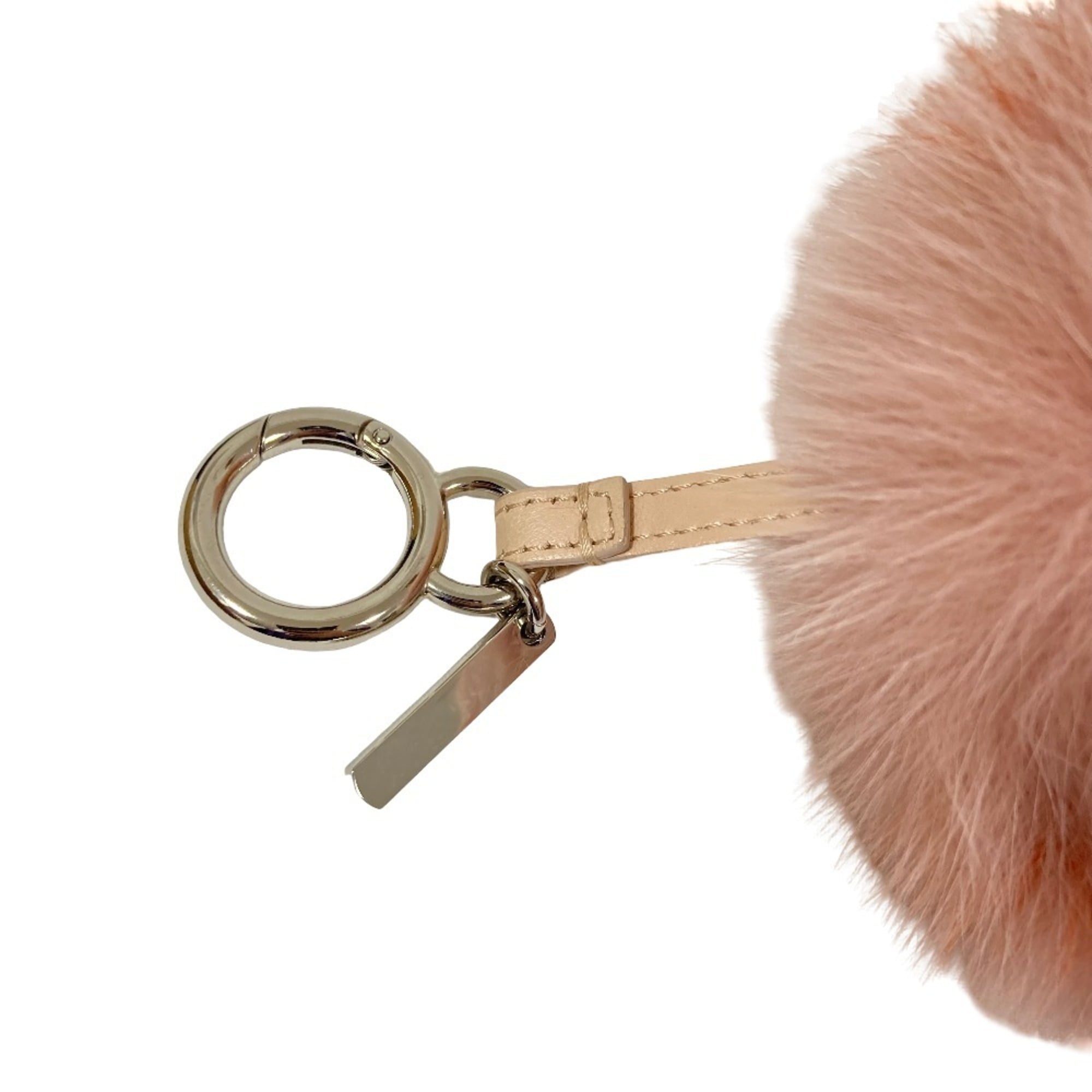 FENDI Pom-Pom Fur Charm, Pink, Women's — Like New