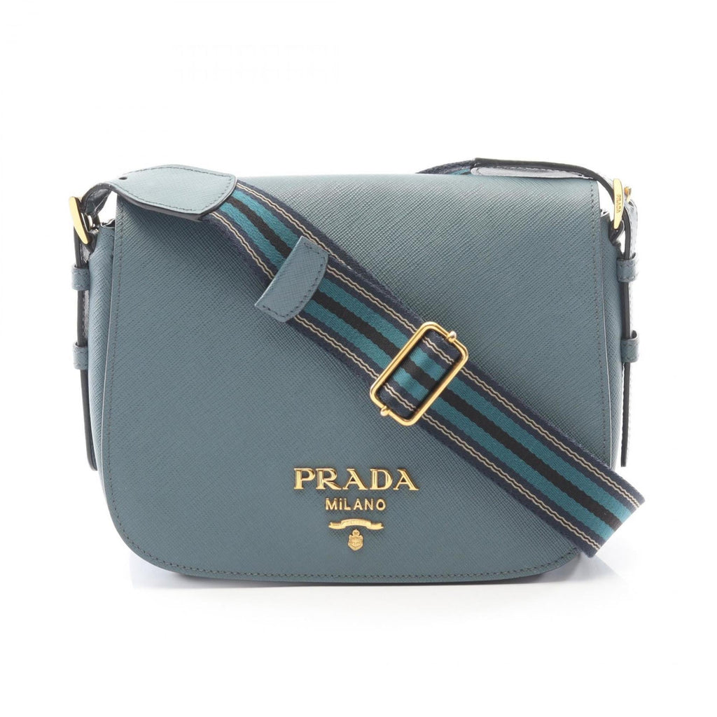 Prada Saffiano Leather Shoulder Bag for Women, Green