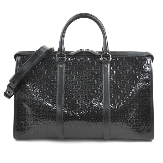 Saint Laurent Boston bag, handbag, patent leather, black, for men and women, 578336, 90097g