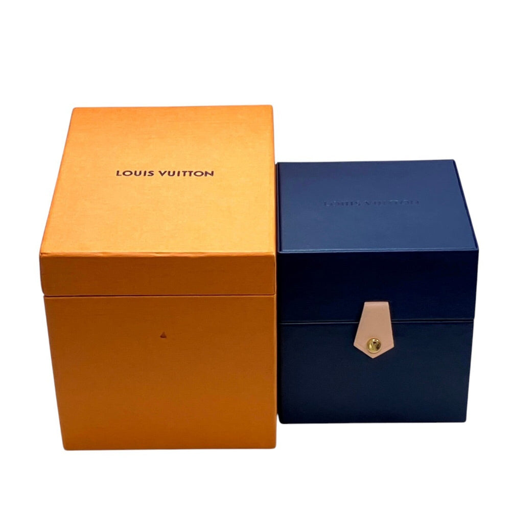 Louis Vuitton Tambour Slim Watch, Total Weight 51g, Stainless Steel, Rubber Strap, Quartz Movement, Black Dial, QA144 — Good