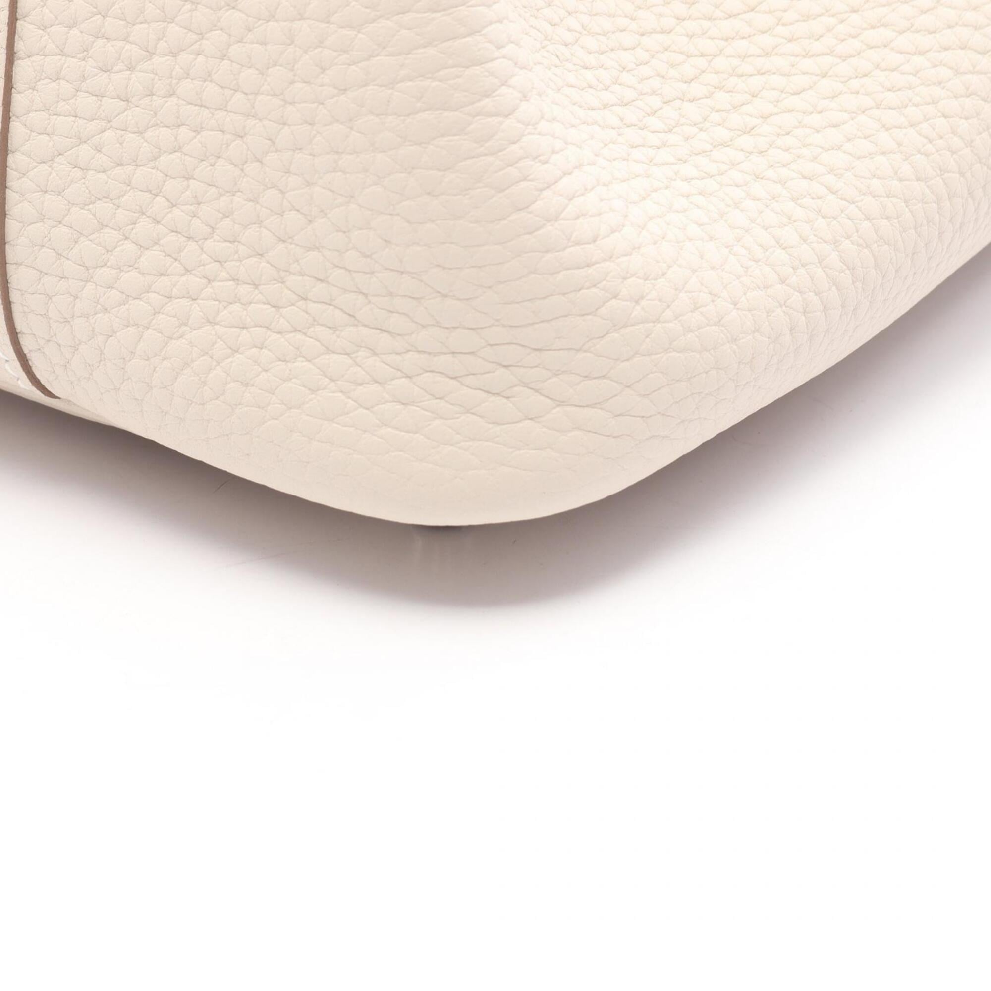 Hermes Picotin Lock PM Handbag, Leather, Taurillon Clemence Women's, White — New - Store Return