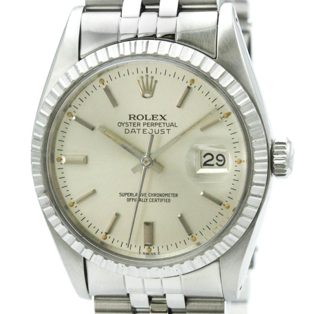 ROLEX Datejust 18K White Gold Steel Automatic Mens Watch 16030 Polished — Very Good