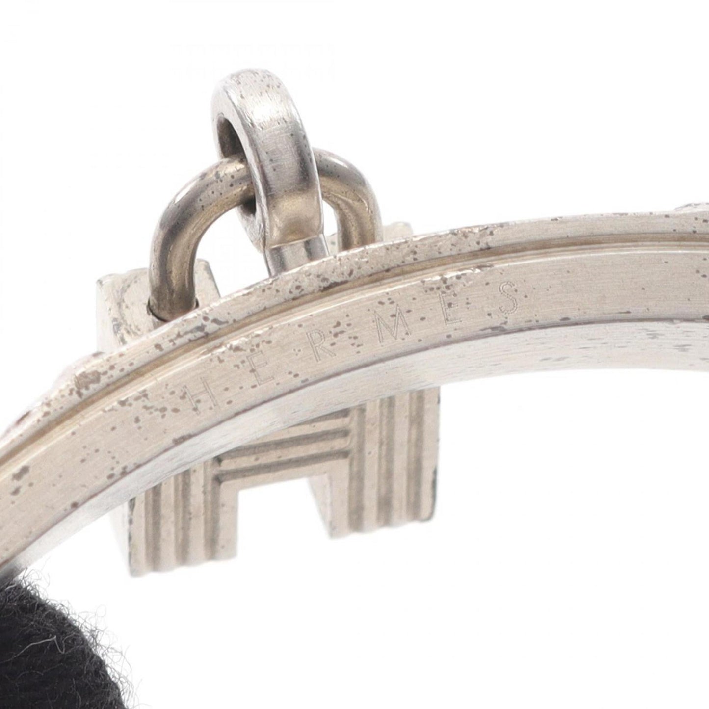 Hermes Hermès Kelly Bangle, Stainless Steel and Leather Women's, Silver Green