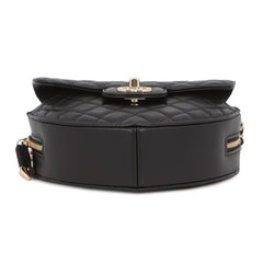 Chanel Chain Shoulder Bag Matelassé Coco Mark Heart Lambskin AS5764 CHANEL Black Handbag Women's — Like New