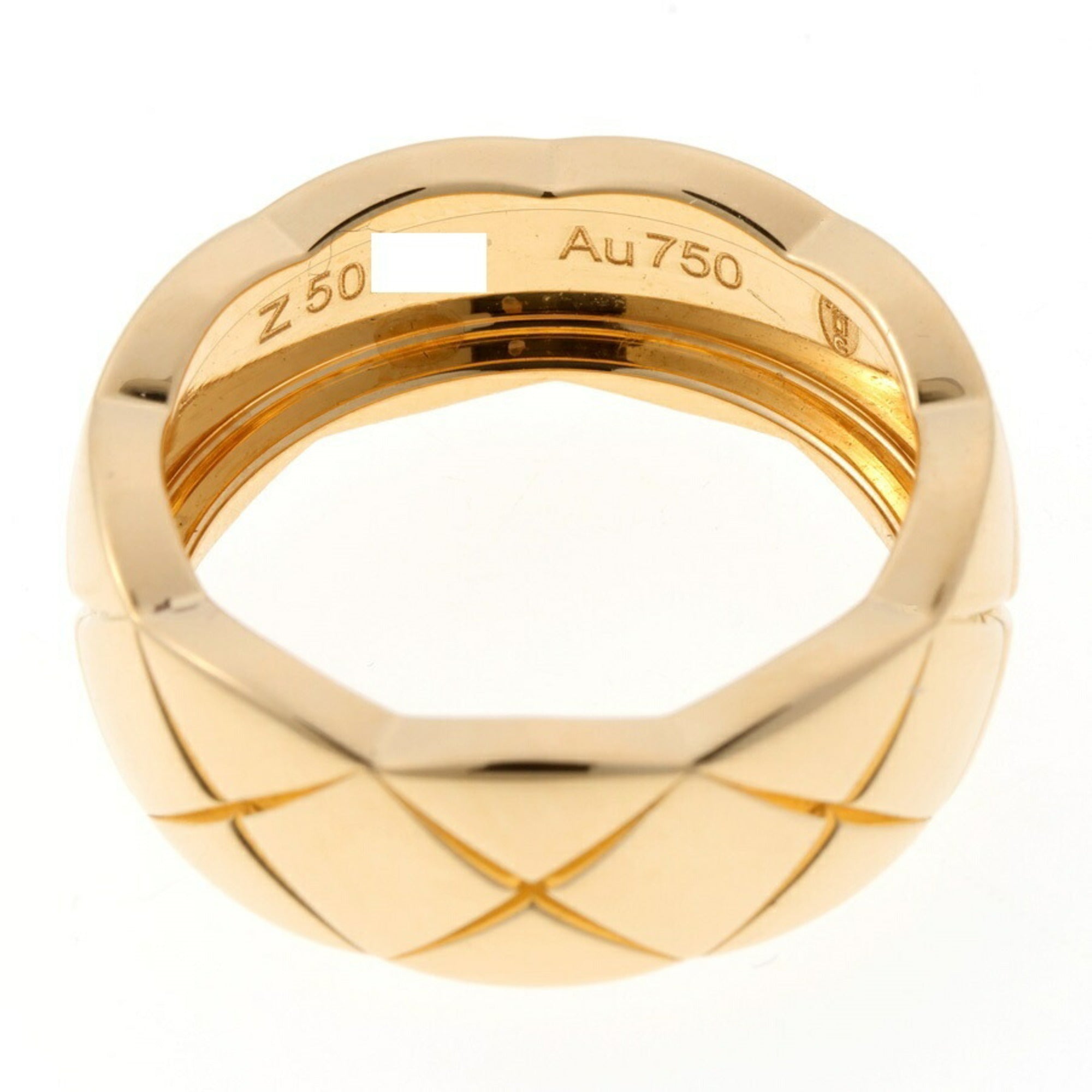 Chanel Coco Crush Collection Ring, Medium Model J10571, Au750 18KYG Yellow Gold, Size #8 — Like New