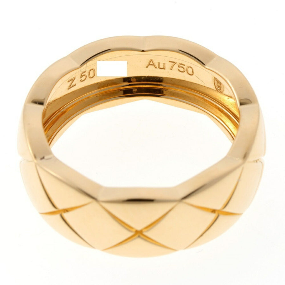 Chanel Coco Crush Collection Ring, Medium Model J10571, Au750 18KYG Yellow Gold, Size #8 — Like New