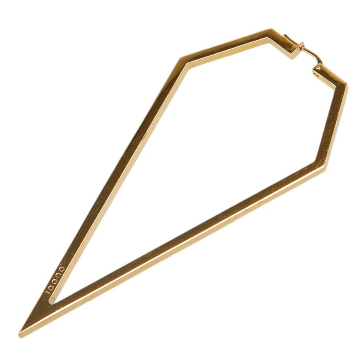 Gucci diamond motif earrings, single earring, gold plated, women's