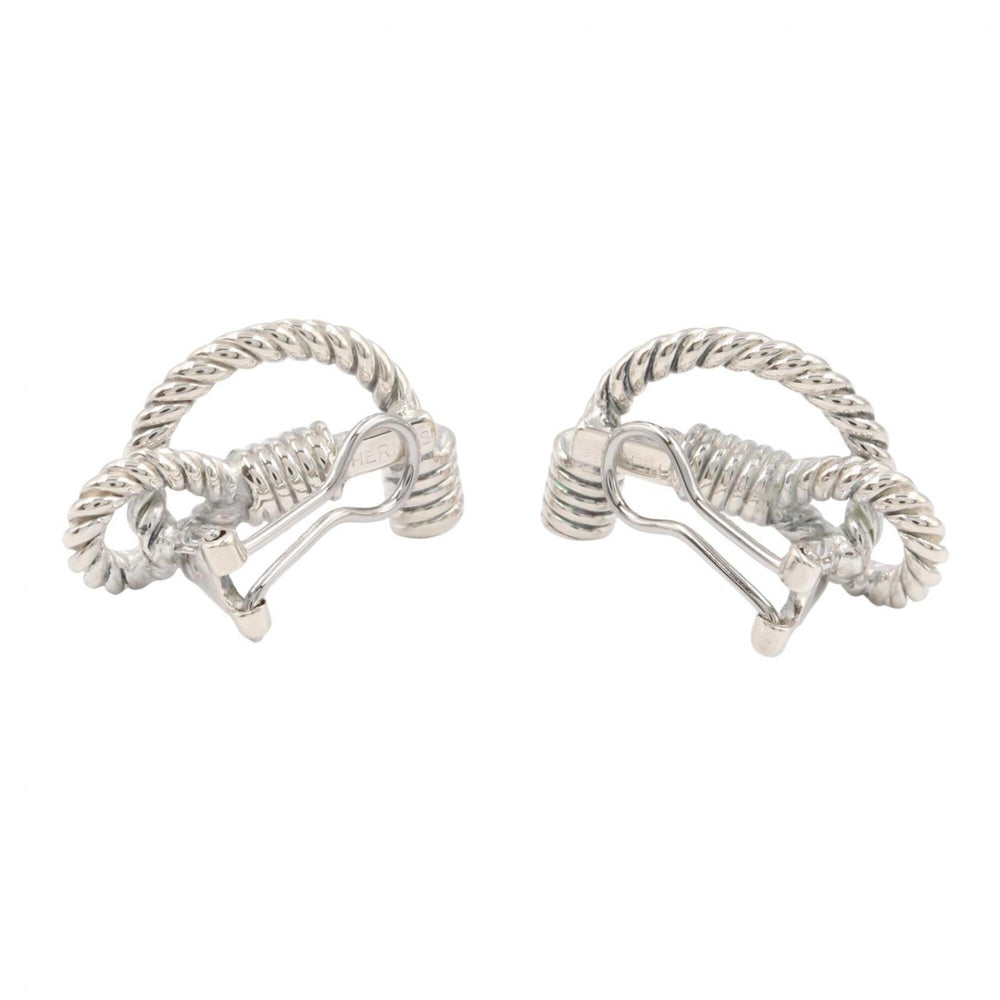 Hermes Rope Earrings, Sterling Silver 925, Women's Tone — Like New