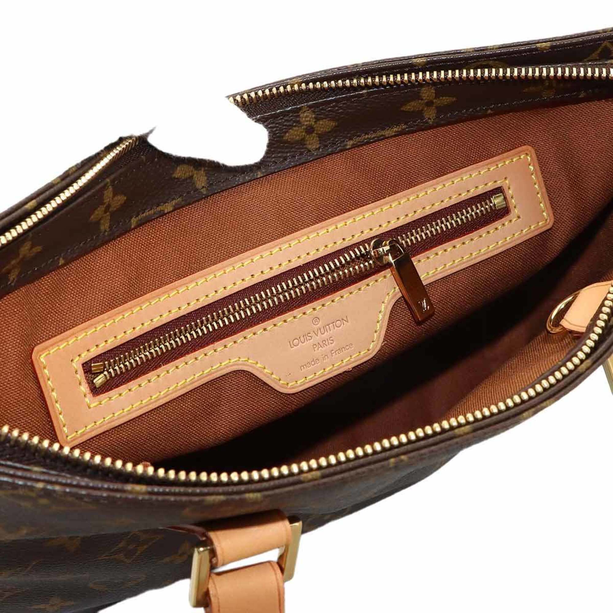 Louis Vuitton Monogram Cabas Piano Tote Handbag, Brown, M51148, Gold Hardware — Like New