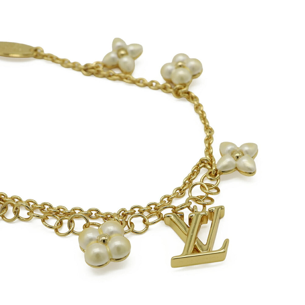 LOUIS VUITTON Louis Vuitton Bracelet LV Floragram Monogram Flower GP Gold M0940A — Like New