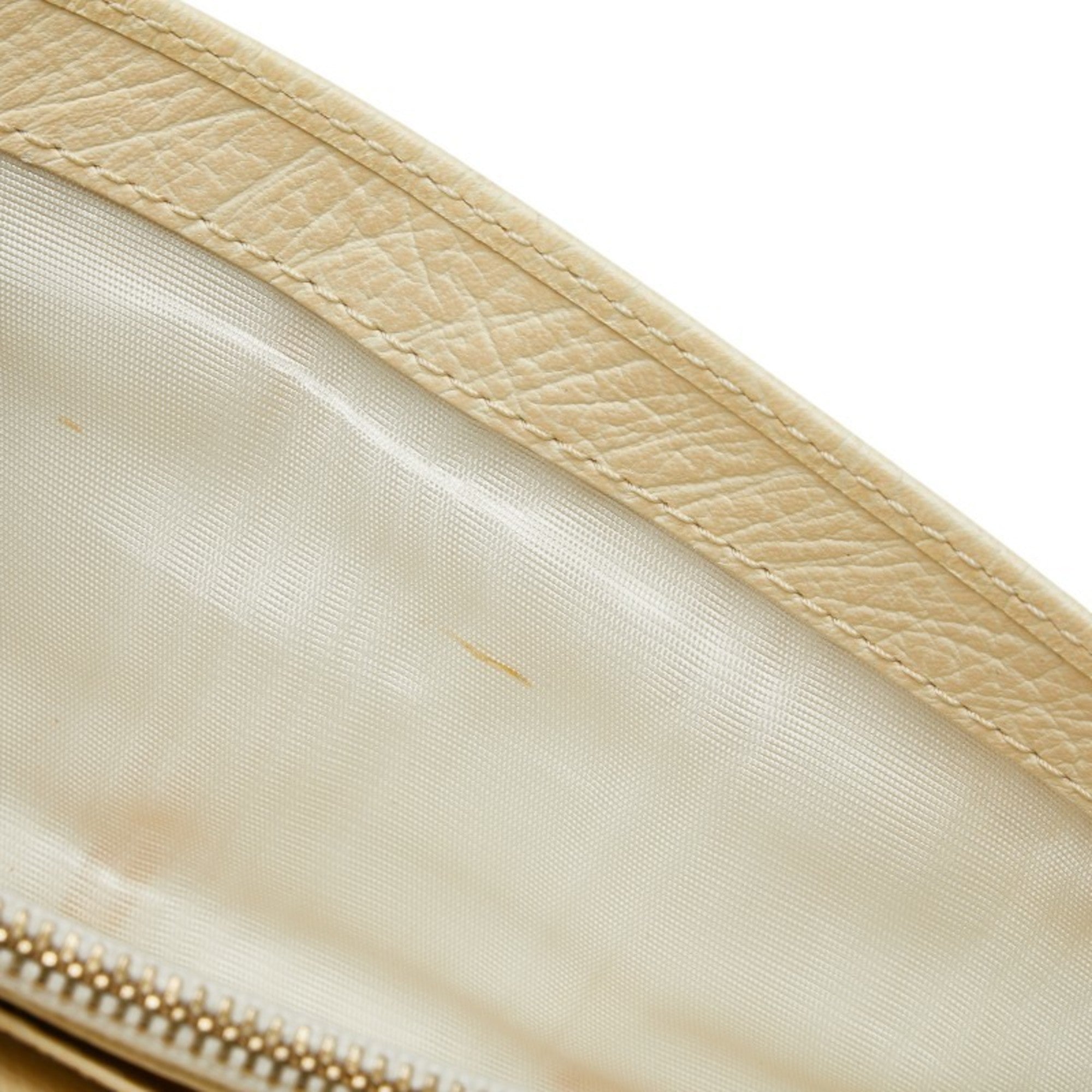 Celine Macadam Long Wallet Brown Ivory Canvas Leather Women's CELINE