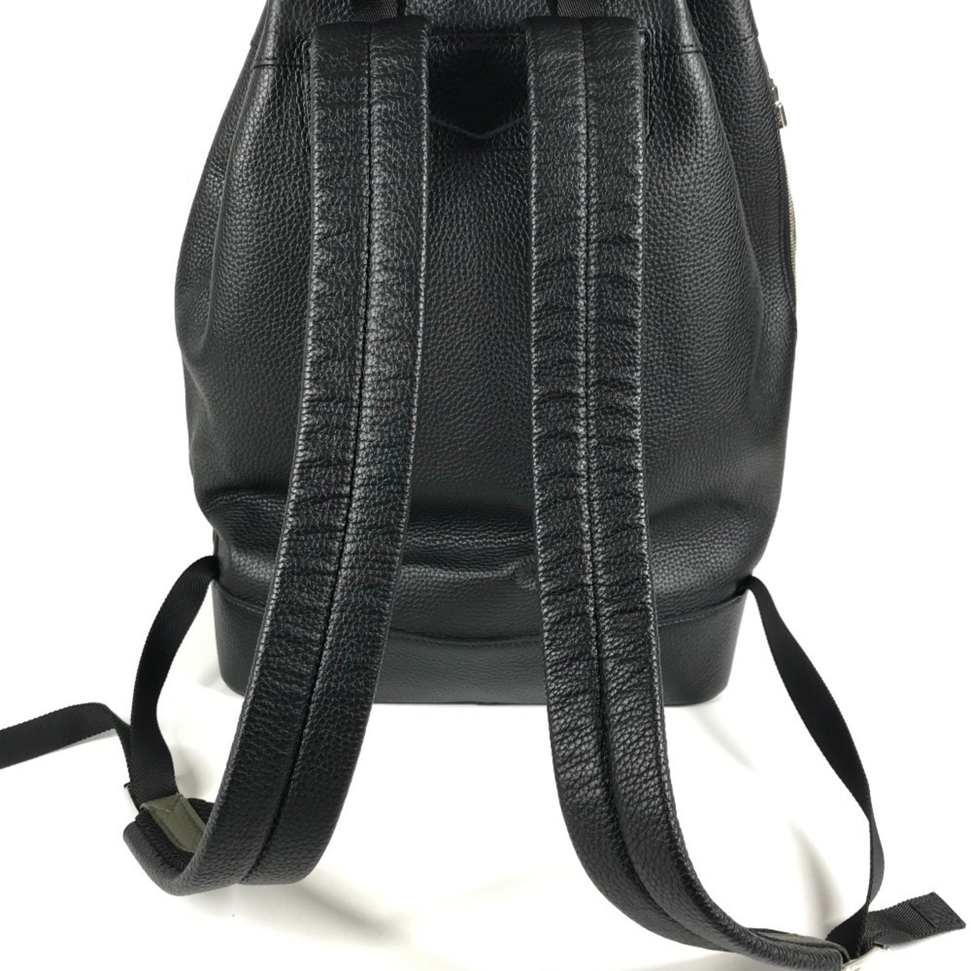 LOUIS VUITTON M55171 LV Logo Taurillon Noé Backpack Daypack Bag Drawstring Rucksack Leather Men's Women's Black — Like New