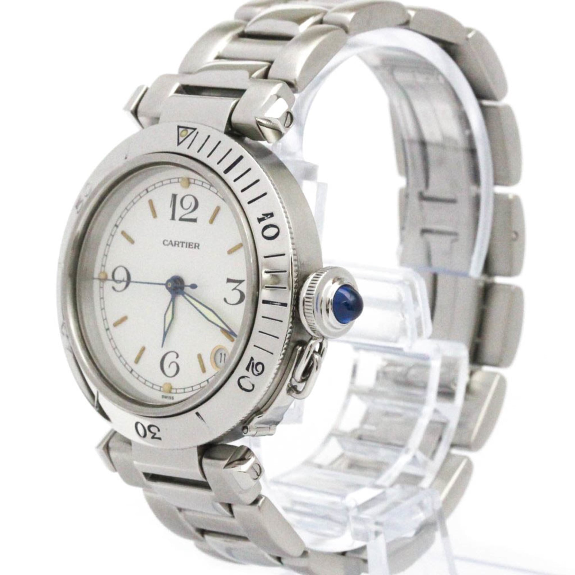 CARTIER Pasha Original Steel Automatic Unisex Watch W31007H2 Polished — Very Good