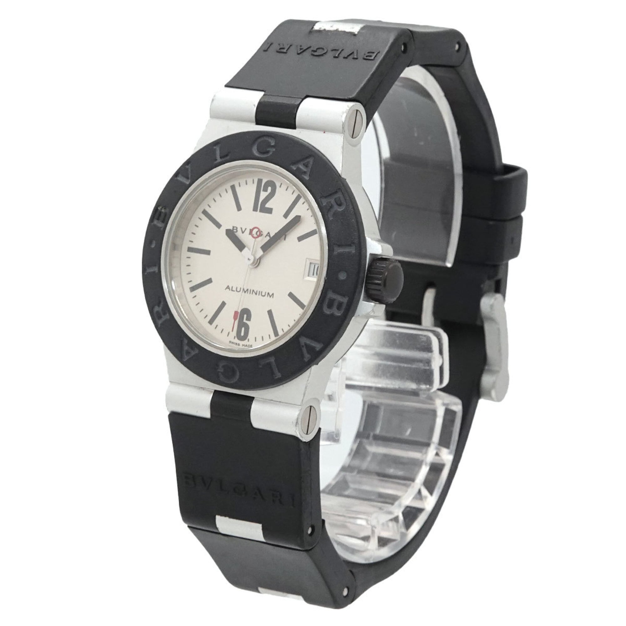 Bulgari BVLGARI Aluminum AL32A Ladies' Watch, Date, Silver, Quartz Watch — Very Good
