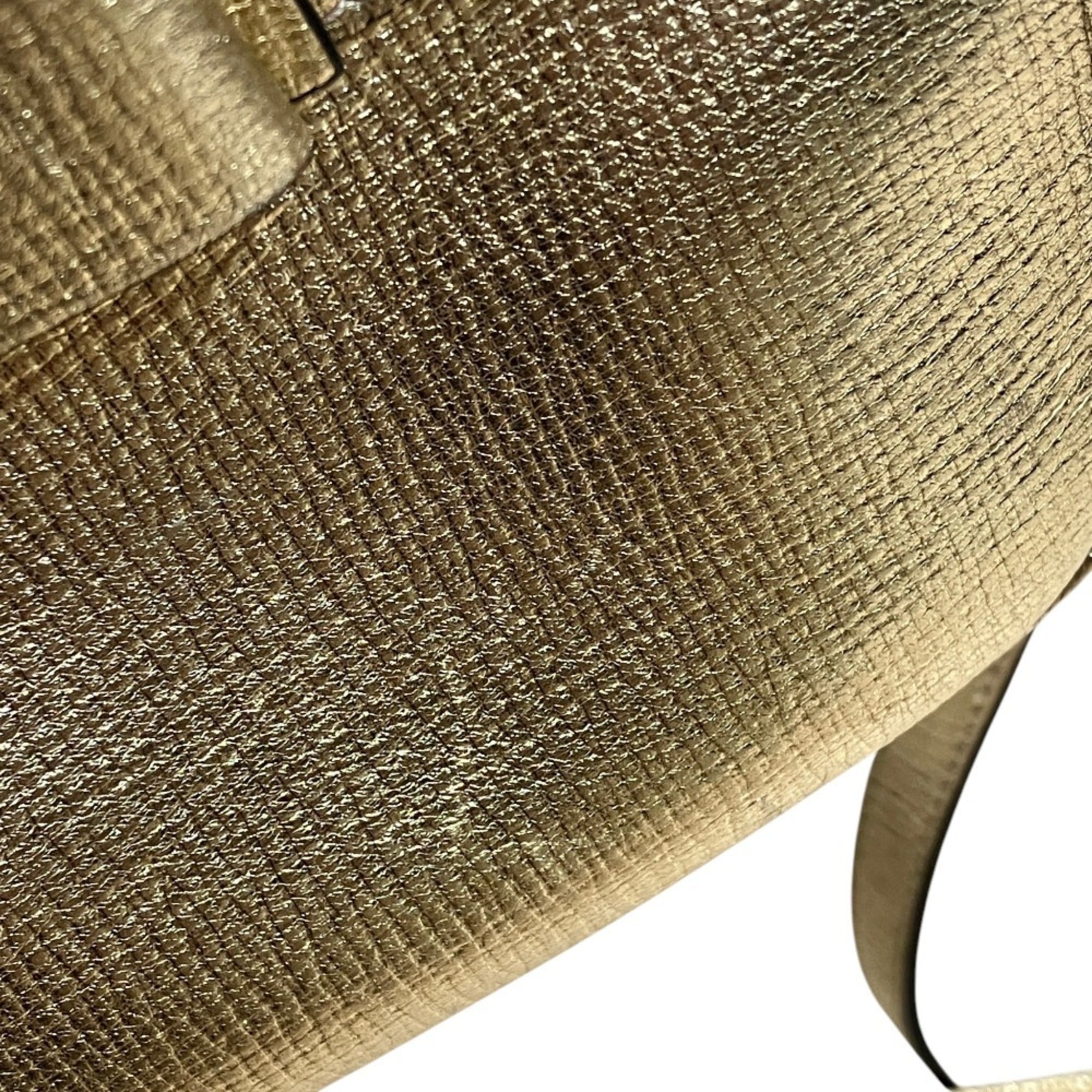 Salvatore Ferragamo Vara Ribbon Camera Shoulder Bag AU-21 H498 Gold Color Women's — Like New