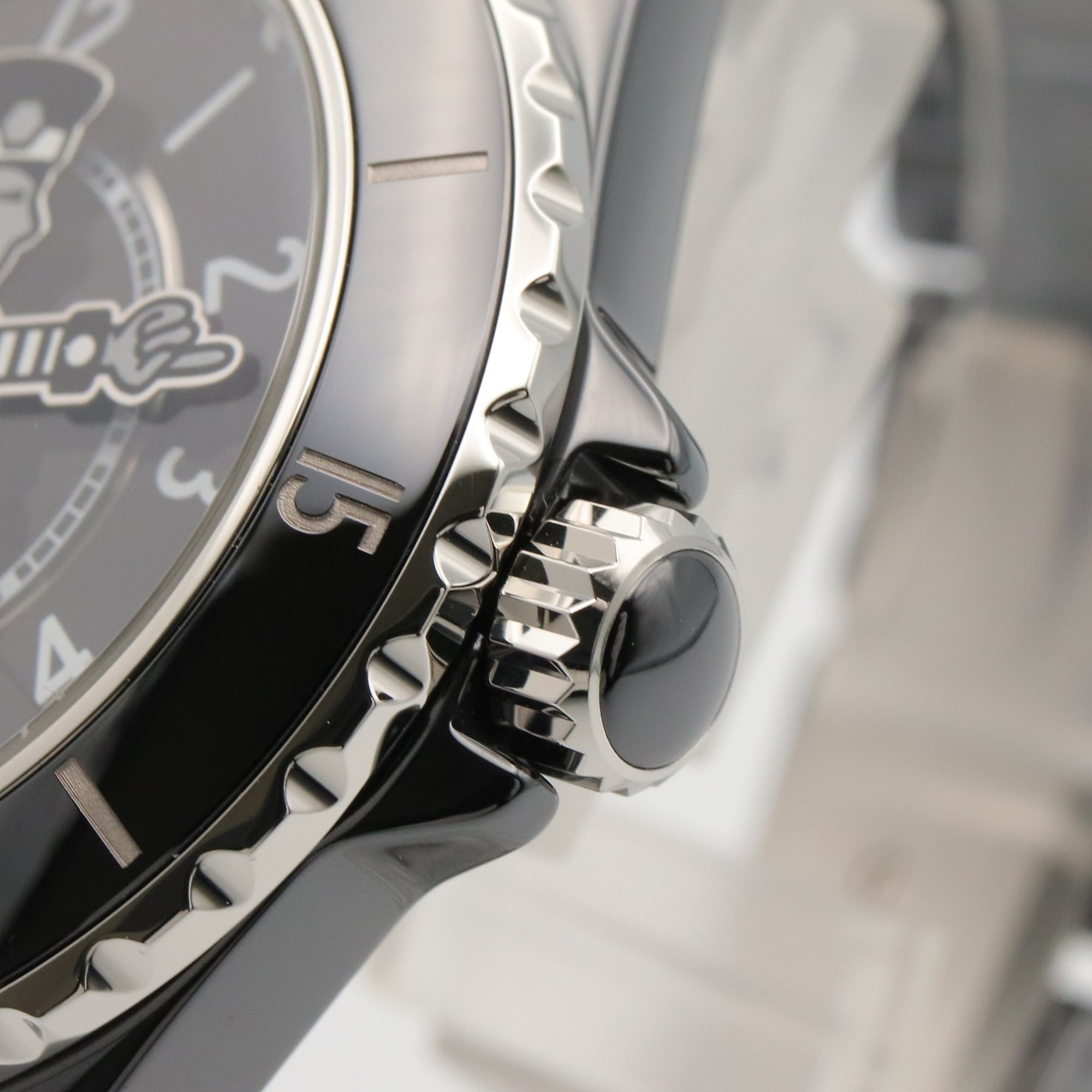 Chanel Mademoiselle J12 La Pausa Ceramic Men's Watch, Black, Model H7609 — Very Good