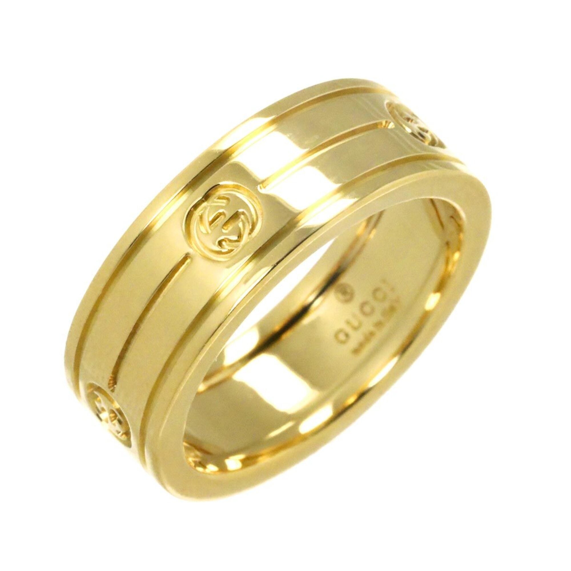 Gucci Interlocking Ring #10, 18K YG Yellow Gold 750 — Like New