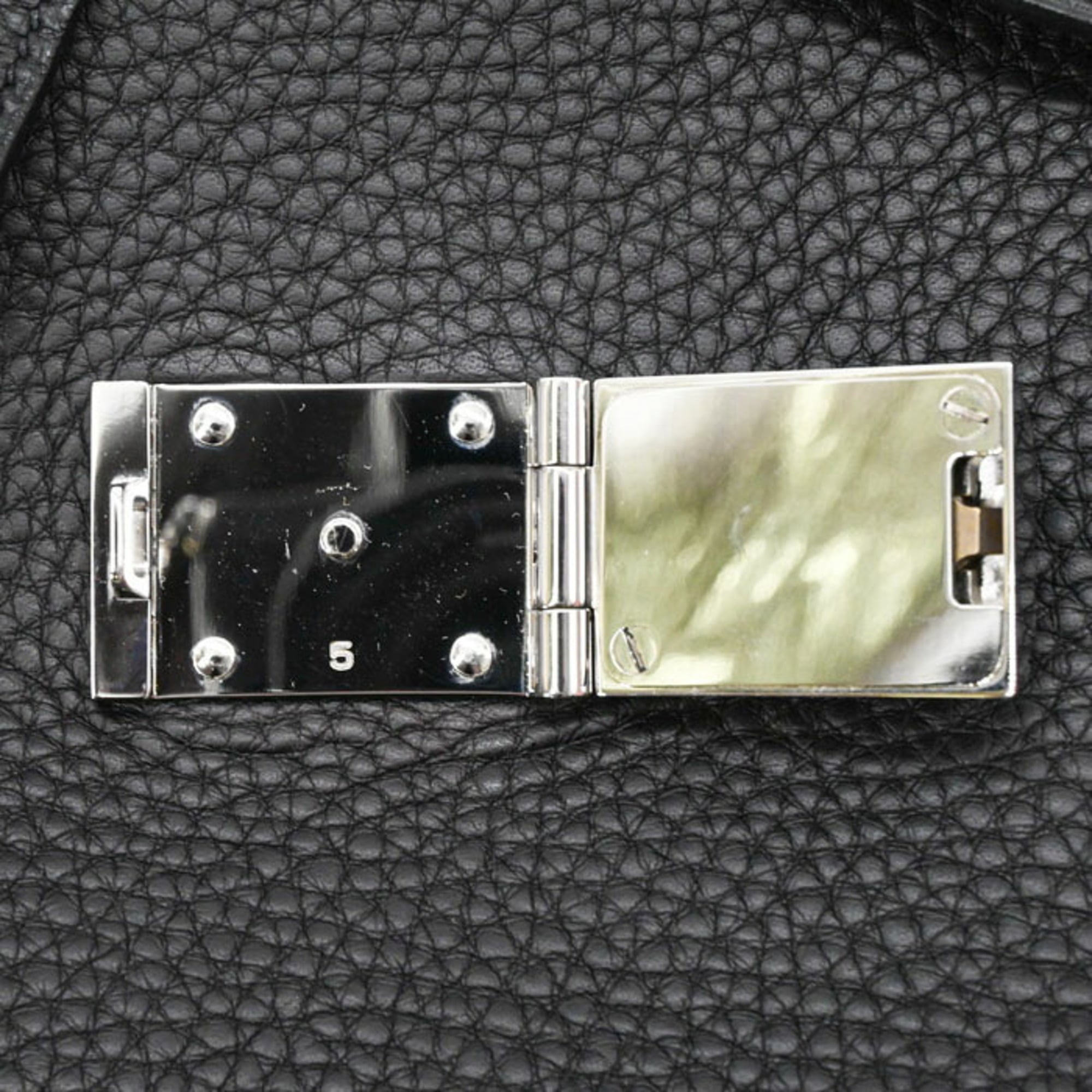 HERMES Sac à Dépêches 27 Handbag Business Bag Taurillon Clemence Leather Black — Like New