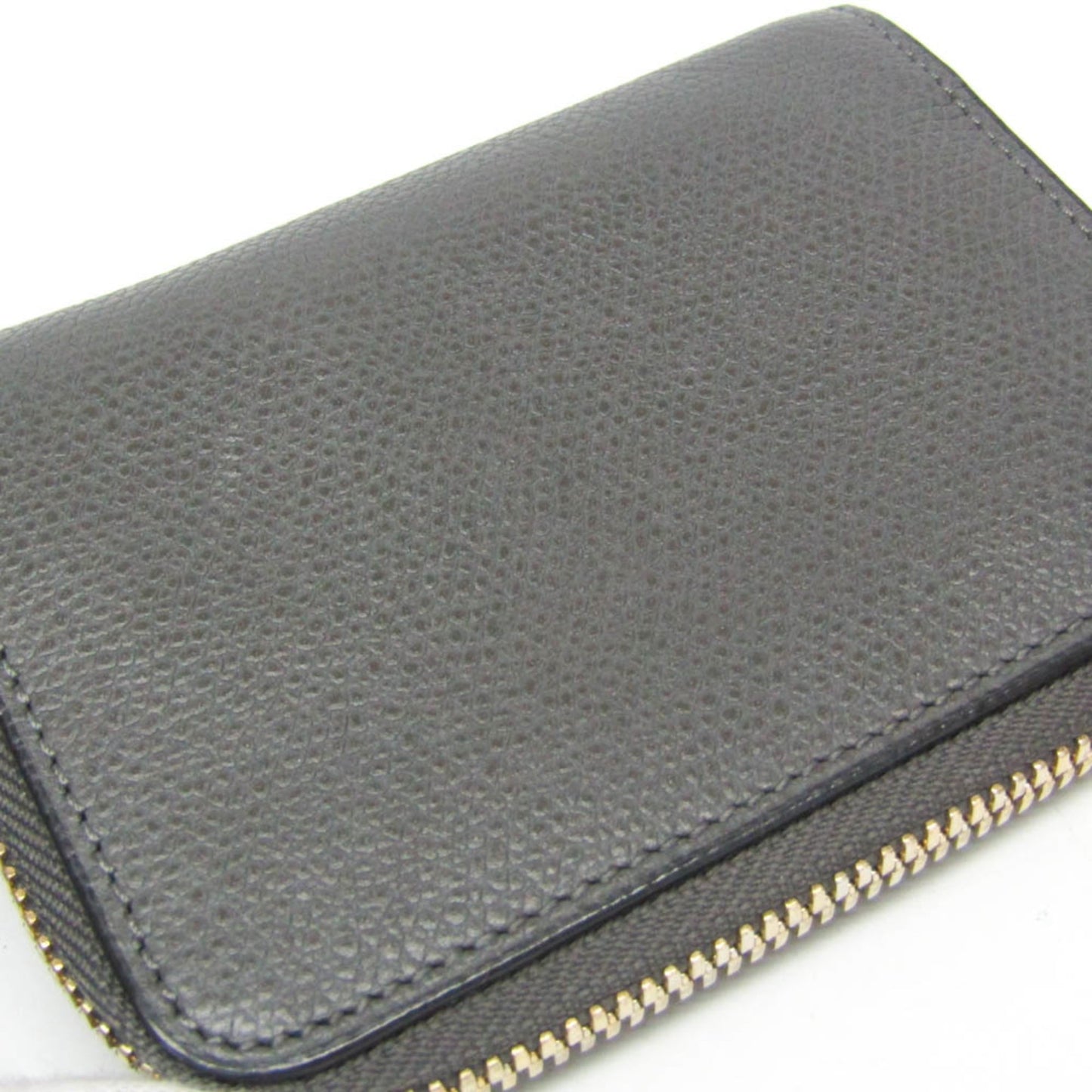 Valextra Multi-case Key Ring Men,Women Leather Coin Purse/coin Case Gray