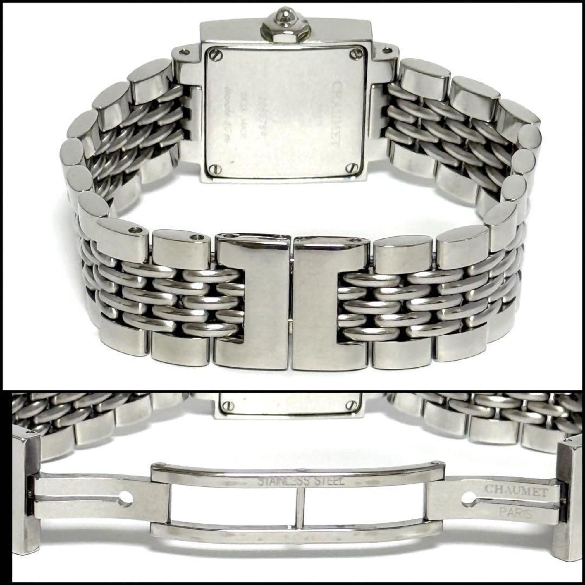 Chaumet Ladies Watch Style Carre Stainless Steel Band Square — Very Good