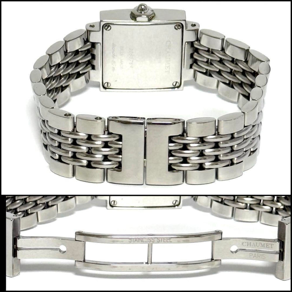 Chaumet Ladies Watch Style Carre Stainless Steel Band Square — Very Good