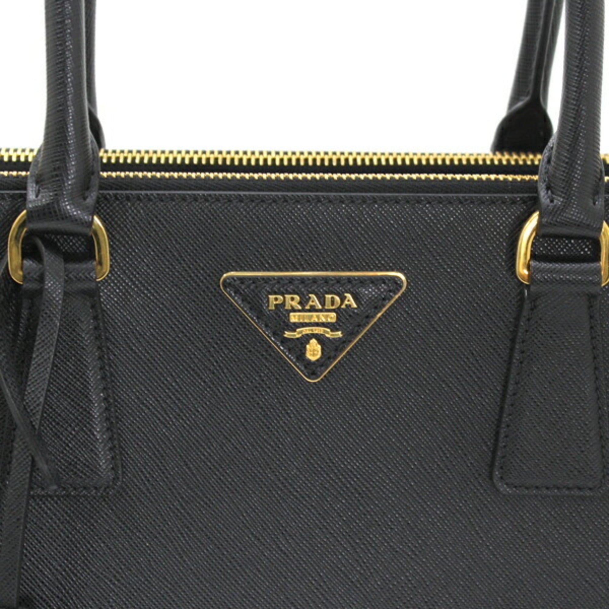 Prada Galleria handbag, tote bag, shoulder Saffiano leather, black, women's, 1BA786 NERO T5896 — New - Store Return