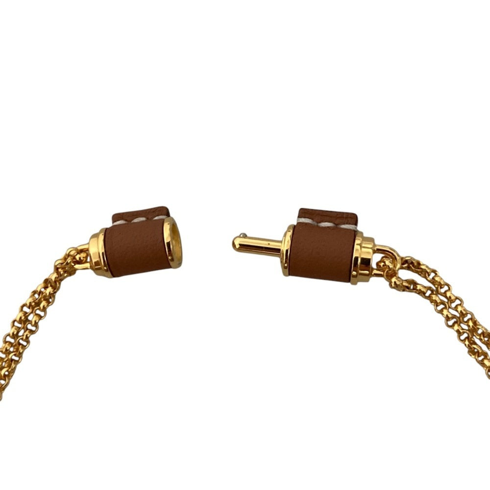 HERMES Charnière PM Necklace, Gold Color, Women's — Like New