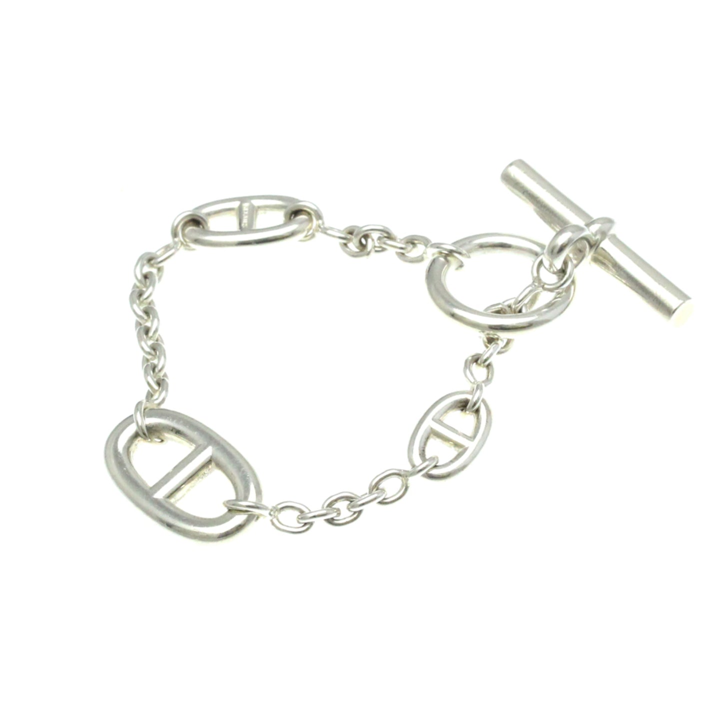 Hermes Chaine D'ancre Farandole Bracelet Silver 925 No Stone Charm Bracelet Silver