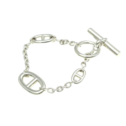 Hermes Chaine D'ancre Farandole Bracelet Silver 925 No Stone Charm Bracelet Silver