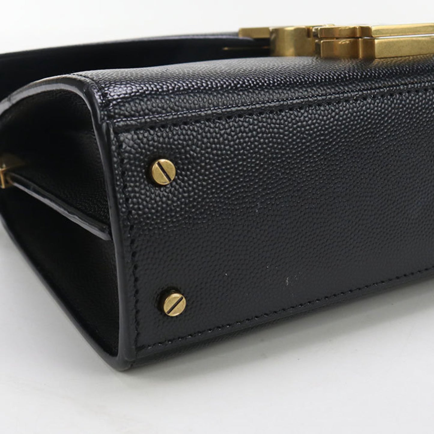 SAINT LAURENT Cassandra Top Handle Handbag 623930 Women's Black